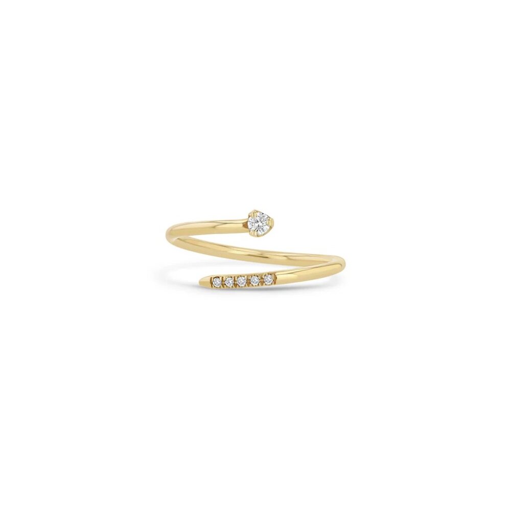Zoe Chicco 14K Gold Bypass Ring Size 6